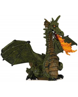 Figurina Papo The Enchanted World – Dragon care sufla foc, verde
