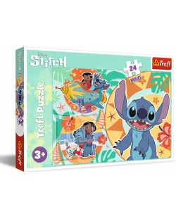 Puzzle Trefl cu 24 de piese Maxi - Ziua fericită a lui Lilo și Stitch