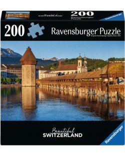 Puzzle Ravensburger din 200 piese - Podul Capelbrücke