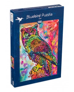 Puzzle Bluebird de 1000 piese - Owl, Dean Russo