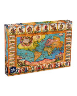Puzzle Black Sea Lite de 1000 piese - Harta antica a lumii, a. 1632