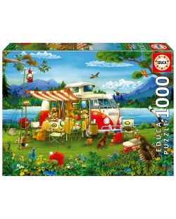 Puzzle Educa din 1000 de piese - Vacanța în camping