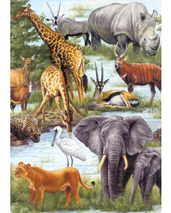 Puzzle Springbok de 60 piese - Animal Kingdom