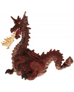 Figurina Papo The Enchanted World – Dragon care sufla foc, rosu