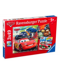 Puzzle Ravensburger  3 de cate 49 piese - Masini