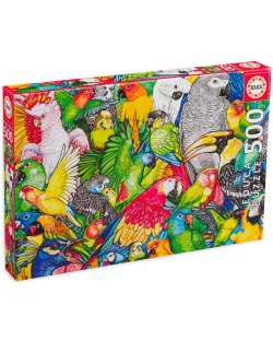 Puzzle Educa din 500 de piese - Papagali