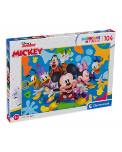 Puzzle Clementoni din 104 piese - Mickey Mouse și prietenii