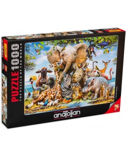 Puzzle Anatolian de 1000 piese - Zambete din Africa, Howard Robinson