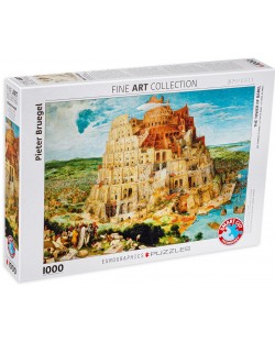 Puzzle Eurographics de 1000 piese – Turnul Babel, Pieter Brueghel cel Batran