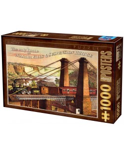 Puzzle D-Toys de 1000 piese - The only Route via Niagara Falls & Suspension Bridge