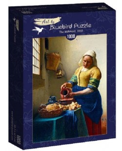 Puzzle Bluebird de 1000 piese - The Milkmaid, 1658