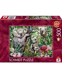 Puzzle Schmidt din 500 de piese - Familia drăguță de koala