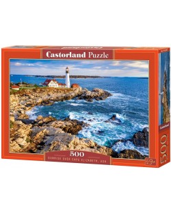 Puzzle Castorland din 500 de piese - Răsărit de soare peste Cape Elizabeth (EliSabeth)