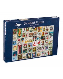Puzzle Bluebird de 1000 piese - Christmas Stamps
