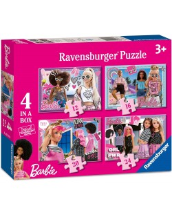 Puzzle de 24 de piese Ravensburger 4 în 1 - Barbie