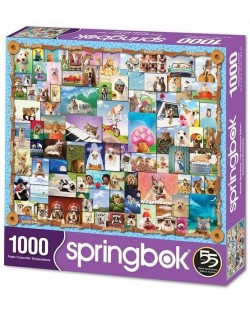 Puzzle Springbok de 1000 piese - Animal Quackers