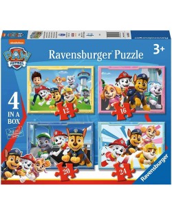 Puzzle de 24 de piese Ravensburger 4 în 1 - Pes Patrul