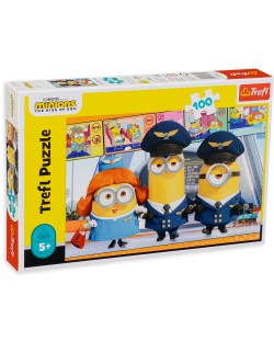 Puzzle Trefl de 100 piese - Minions at the airport