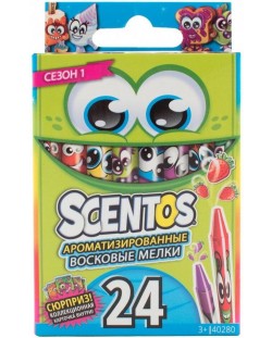 Creioane Scentos - parfumate, 24 de culori