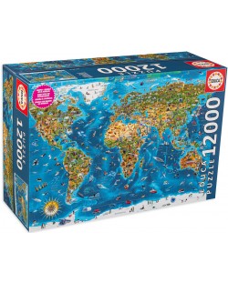 Puzzle Educa de 12 000 piese - Minunile lumii