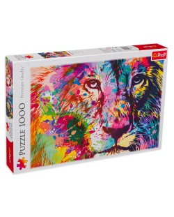 Puzzle Trefl din 1000 de piese - Leul colorat