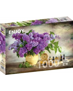 Puzzle Enjoy din 1000 de piese - Liliac și sah