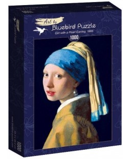Puzzle Bluebird de 1000 piese - Girl with a Pearl Earring, 1665 