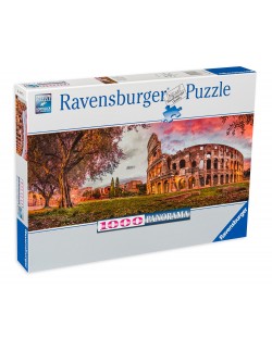 Puzzle panoramic Ravensburger de 1000 piese - Apus la Colosseum