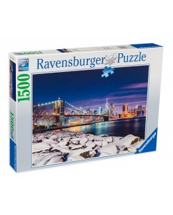 Puzzle Ravensburger din 1500 de piese - New York în iarnă
