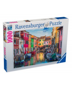 Puzzle Ravensburger cu 1000 de piese - Burano, Italia
