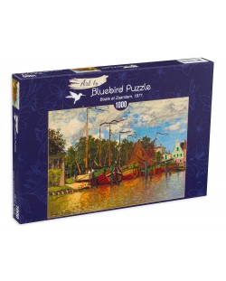 Puzzle Bluebird de 1000 piese - Boats at Zaandam, 1871