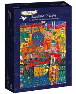 Puzzle Bluebird de 1000 piese - The 30 Days Fax Painting, 1996