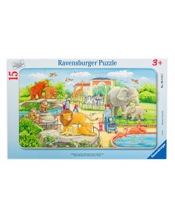 Puzzle Ravensburger de 15 piese - Plimbare in gradina zoologica