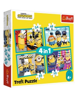 Puzzle Trefl 4 in 1 - Minionii
