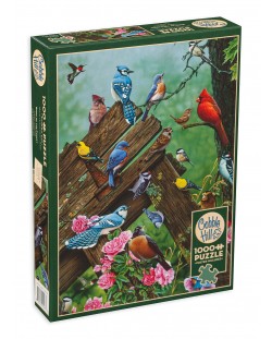 Puzzle Cobble Hill din 1000 piese - Păsări de pădure 