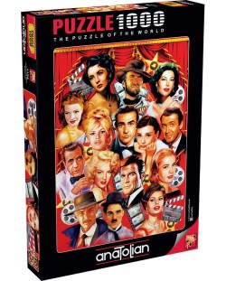 Puzzle Anatolian din 1000 piese - Vedete de la Hollywood