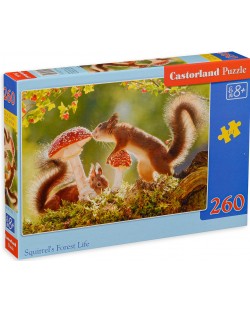 Puzzle Castorland de 260 piese - Squirrel's Forest Life
