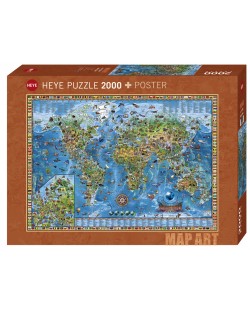 Puzzle Heye din 2000 de piese - Lumea uimitoare