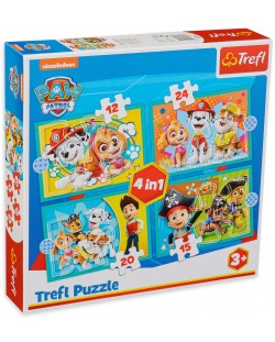 Puzzle Trefl 4 in 1 - Paw Patrol 