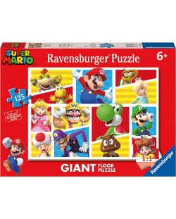 Puzzle de podea  Ravensburger din 125 piese - Super Mario 