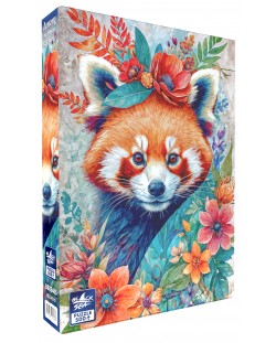 Puzzle de 500 de piese Black Sea - Printre flori: Red Panda