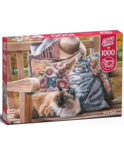 1000 de piese Cherry Pazzi Puzzle - Pisici drăguțe