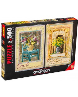 Puzzle Anatolian din 2 x 500 piese - Smile and Real Love