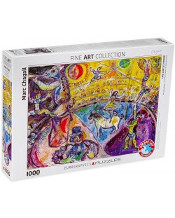 Puzzle Eurographics de 1000 piese – La circ, Mark Chagall