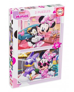  Puzzle Educa de 2 x 20 piese - Minnie Mouse