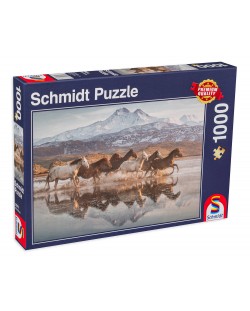 Puzzle Schmidt de 1000 piese - Horses in Cappadocia