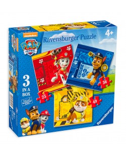 Puzzle Ravensburger 3 in 1 - Rubi, Marschall si Chase, Paw patrol