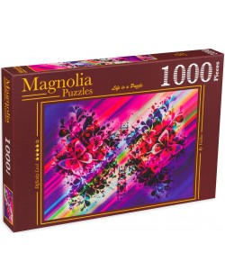 Puzzle Magnolia din 1000 de piese - Fluturi