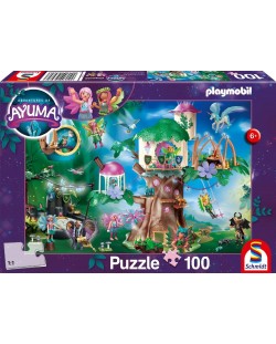 Puzzle Schmidt din 100 de piese - Pădure fermecată Playmobil