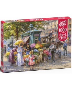 Puzzle Cherry Pazzi de 1000 piese - La piata de flori